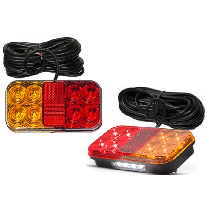 Trailer Light Set LED 149 With Number Plate Light Pre-Wired With 10 Metres Of Cable