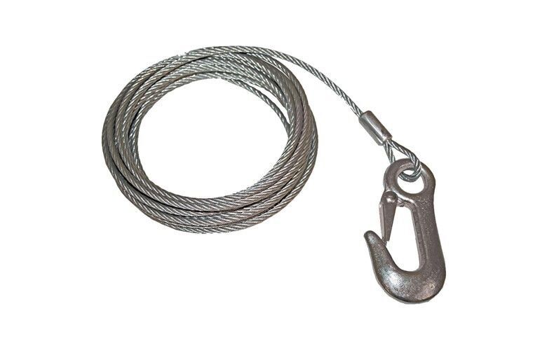 7.5m x 5mm Winch Cable and Hook