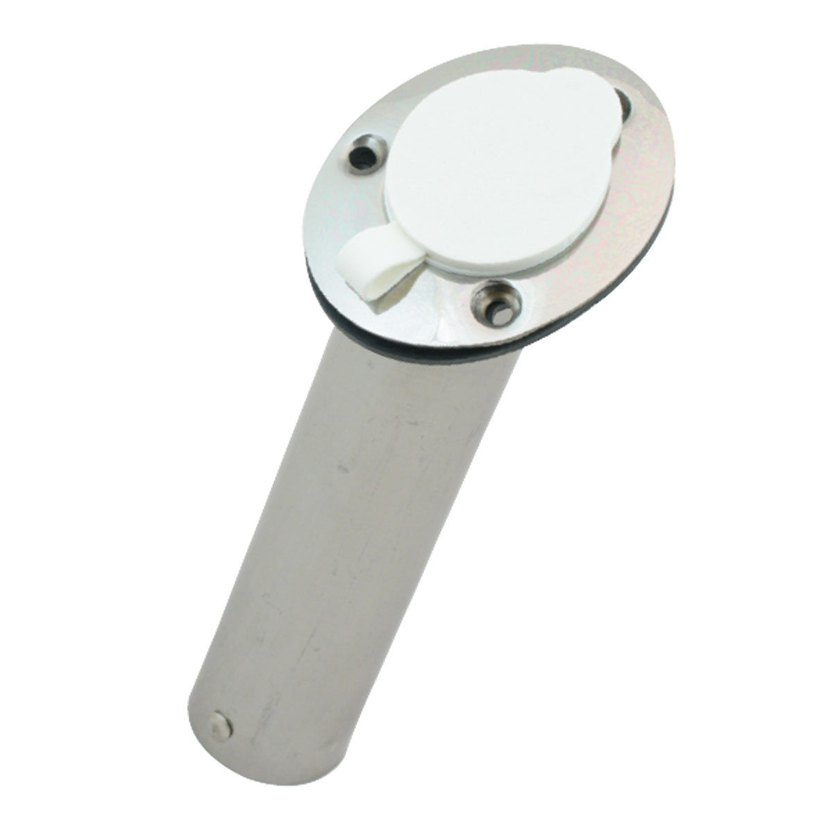 Heavy Duty Flush Mount Rod Holder – Stainless Steel With Oval Cap