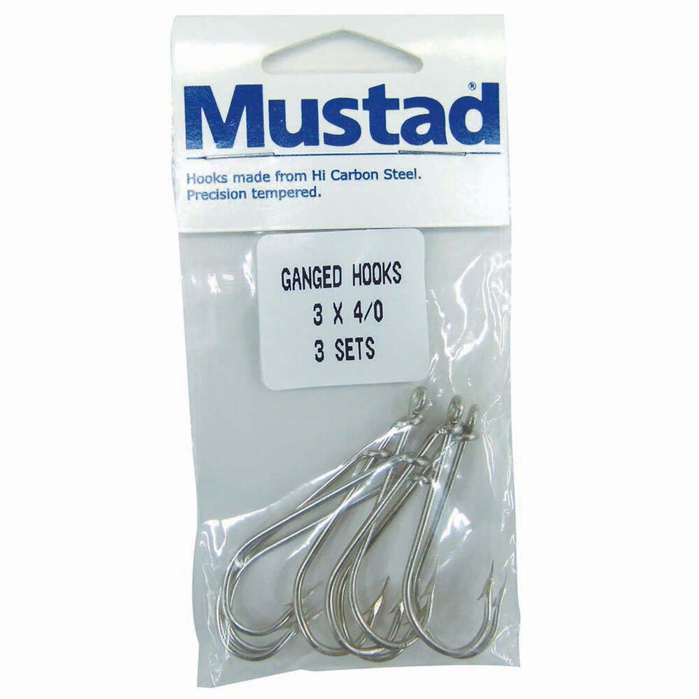 Mustad Ganged Hooks 4/0 3 Sets x 3 Pack