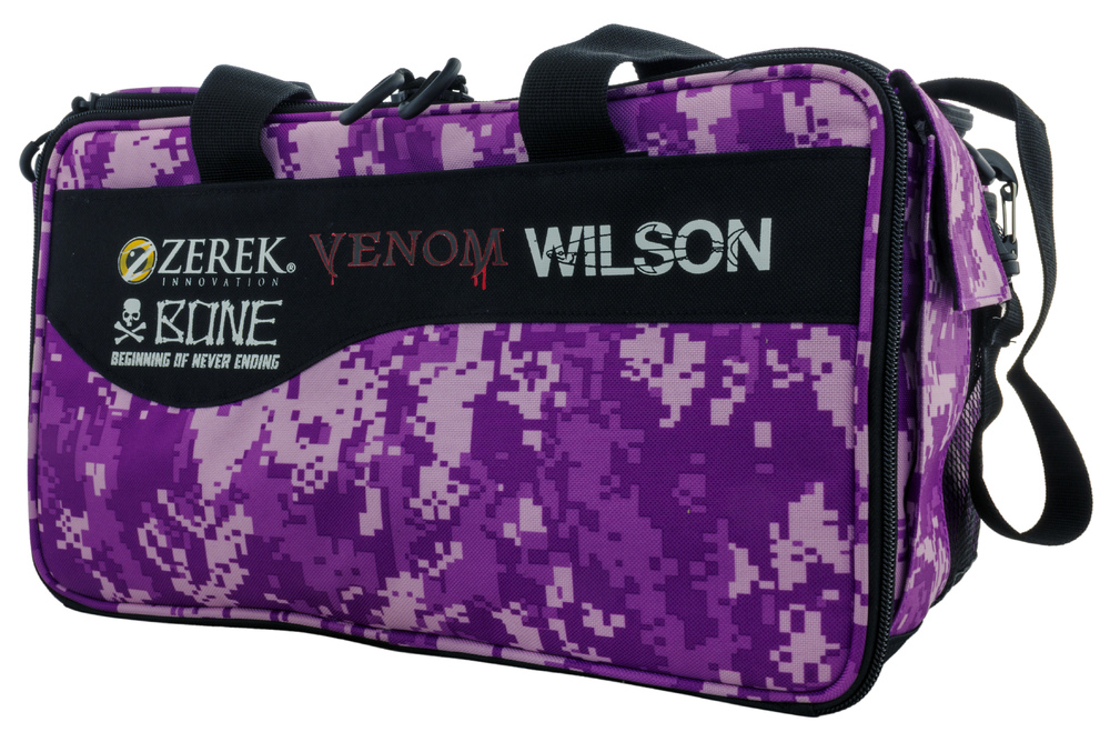 Wilson Fighter Digi Camo 3 Tray Large Bag Purple