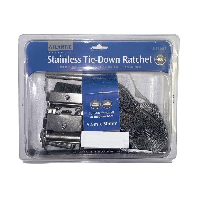 Stainless Steel Ratchet Tie Down 50mm x 5.5m