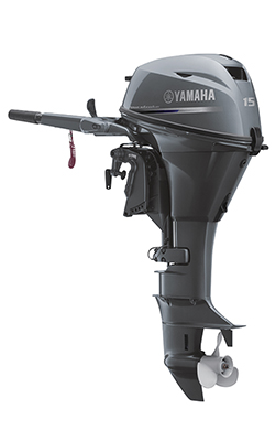 F15SMHA Yamaha Portable Four Stroke 15 HP Short Shaft, Tiller Handle