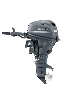 F25SMHC Yamaha Portable Four Stroke 25 HP Short Shaft, Tiller Handle